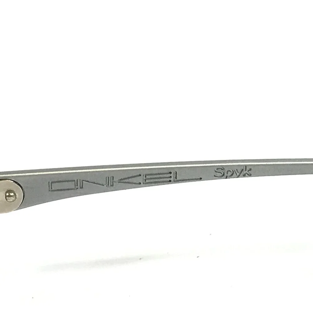 Onkel Eyeglasses Frames Spyk Col 01 Black Silver Rectangle Half Rim 50-16-140